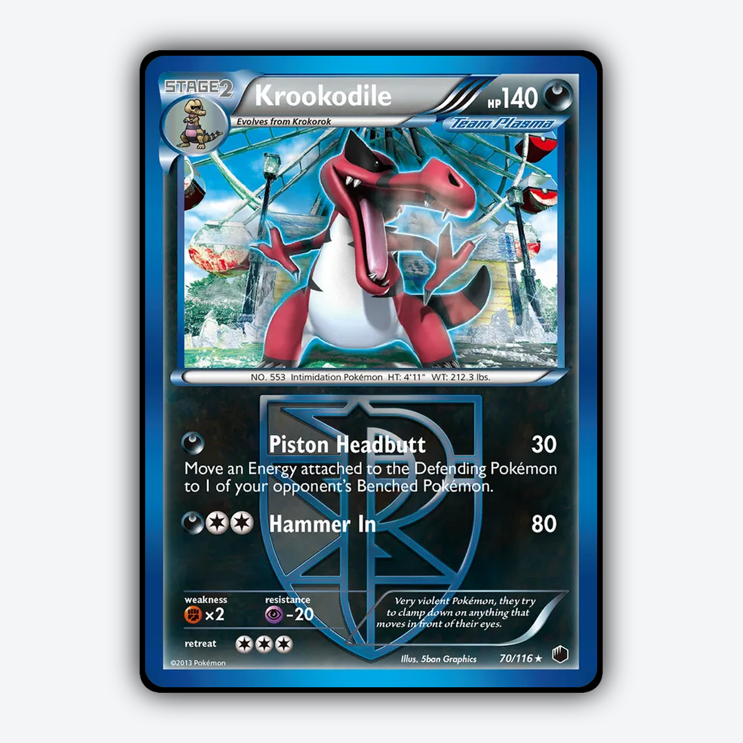 Krookodile 070/116 - Plasma Freeze Set - Card Rug