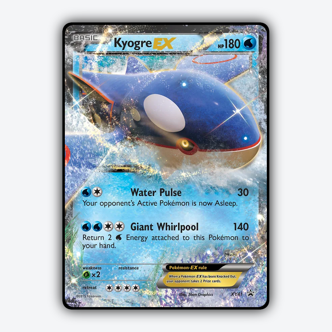 Kyogre-EX #41 - XY Black Star Promos Set - Card Rug