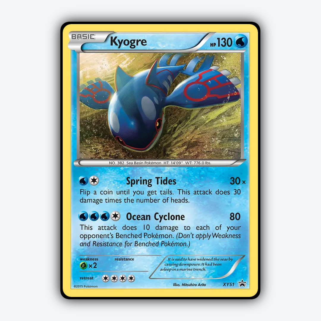 Kyogre #51 - XY Black Star Promos Set - Card Rug