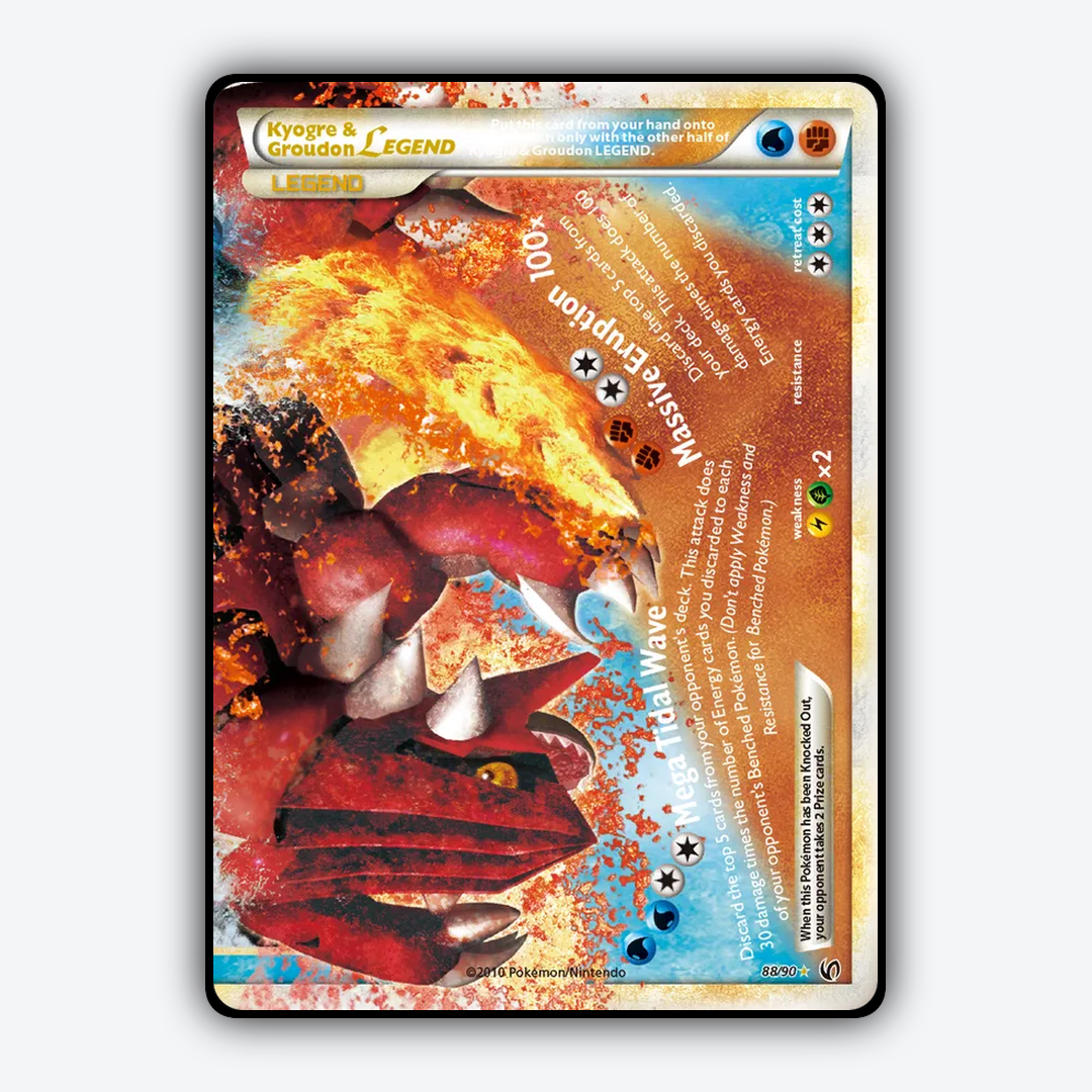Kyogre & Groudon LEGEND 088/90 - HS—Undaunted Set - Card Rug