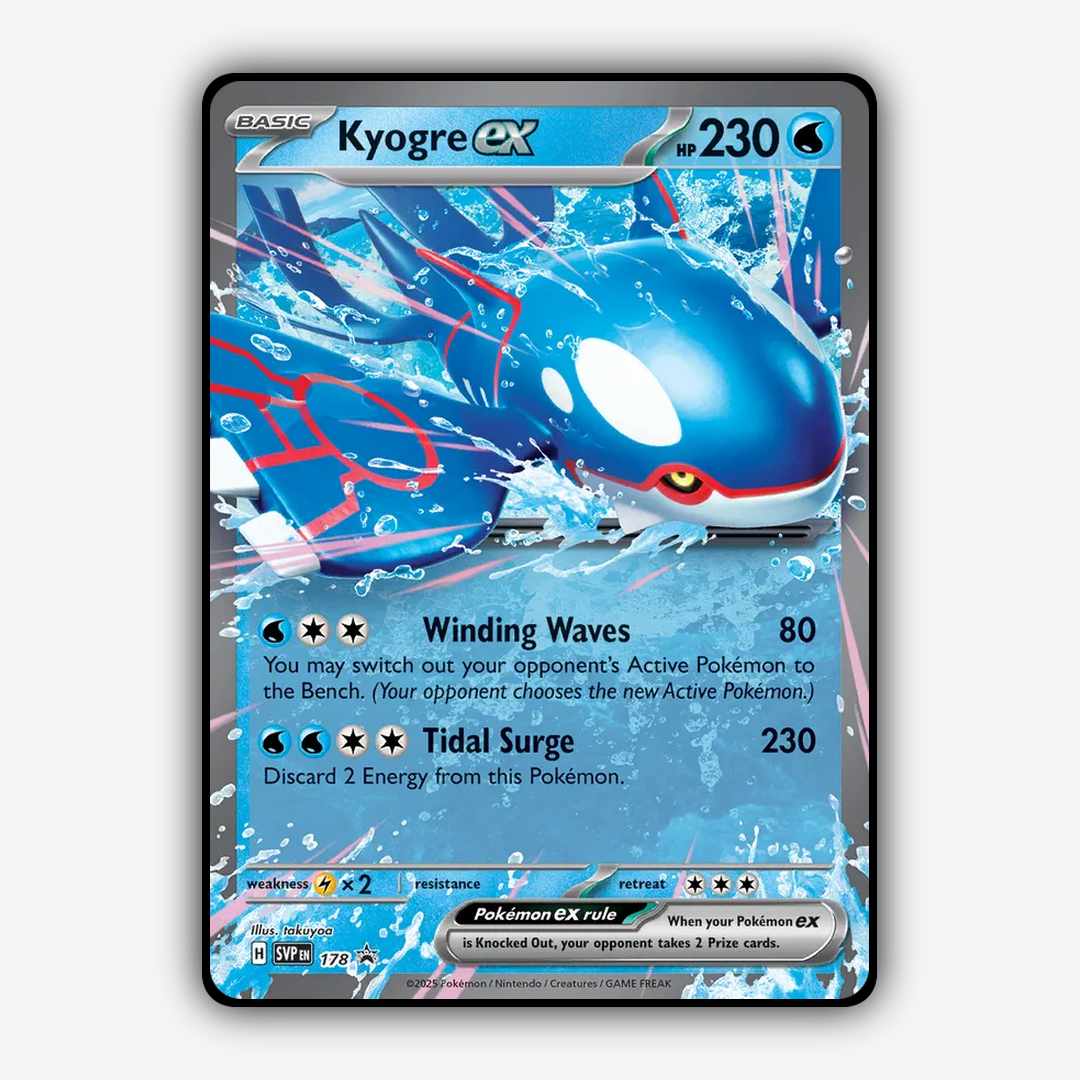 Kyogre ex #178 - Scarlet & Violet Black Star Promos Set - Card Rug