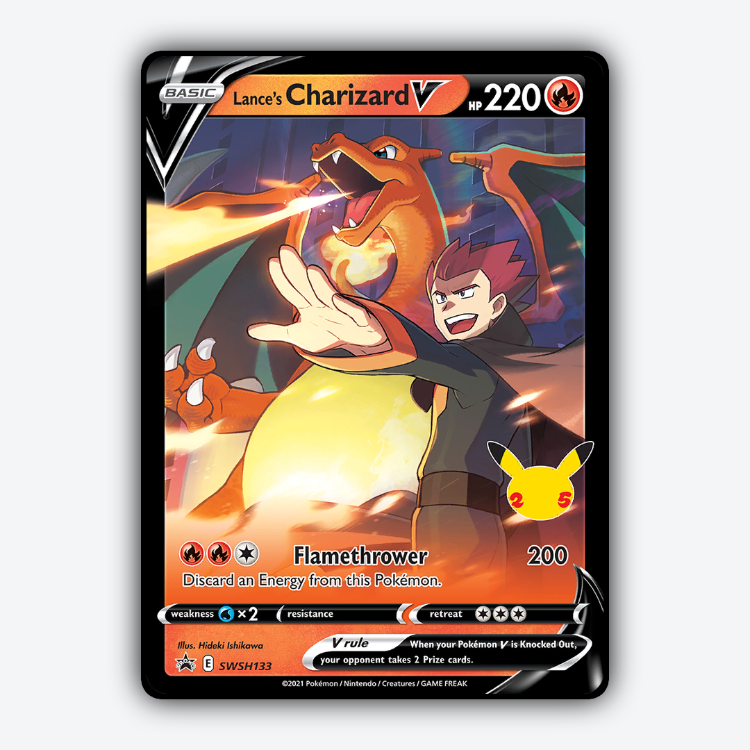 Lance's Charizard V #133 - SWSH Black Star Promos Set - Card Rug
