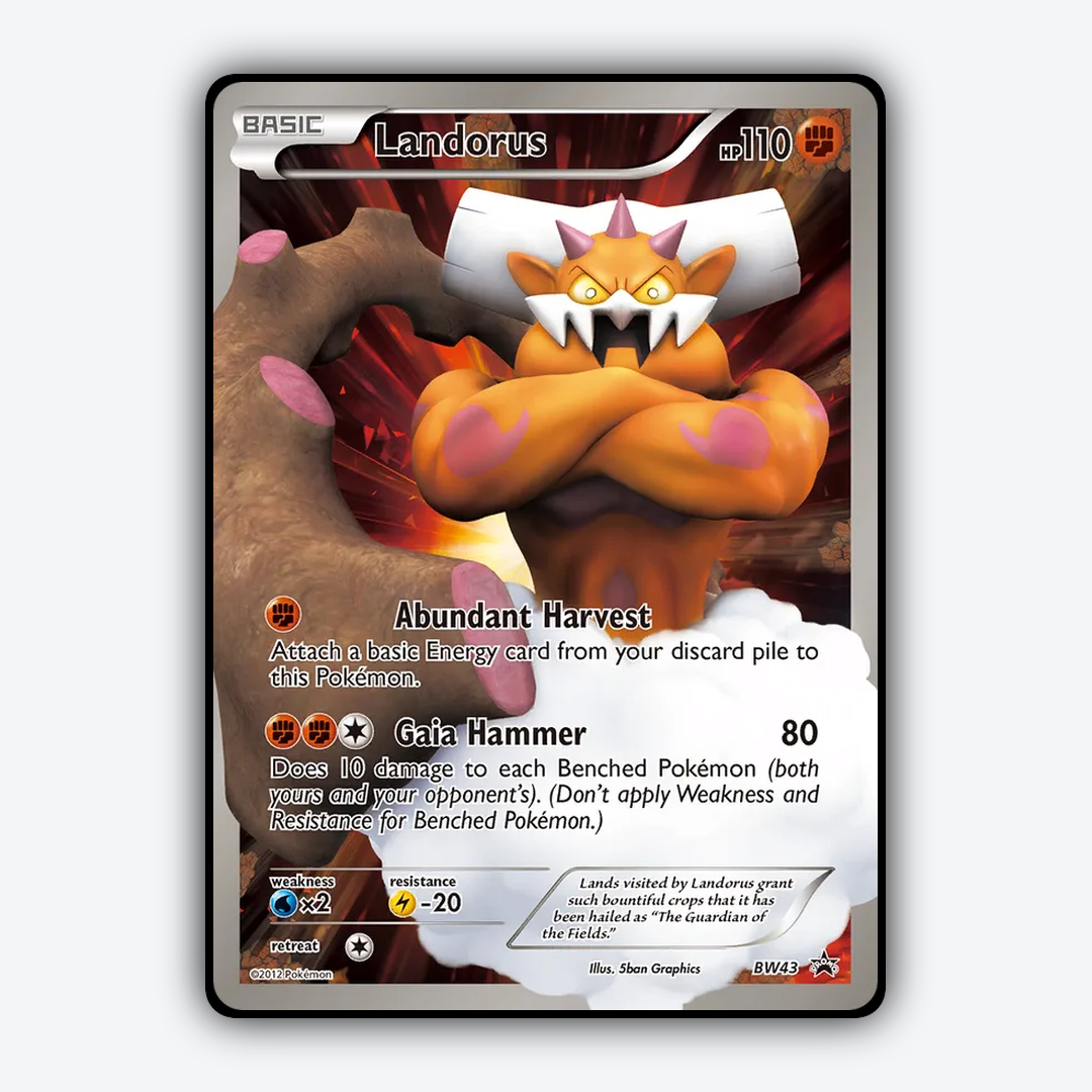 Landorus #43 - BW Black Star Promos Set - Card Rug