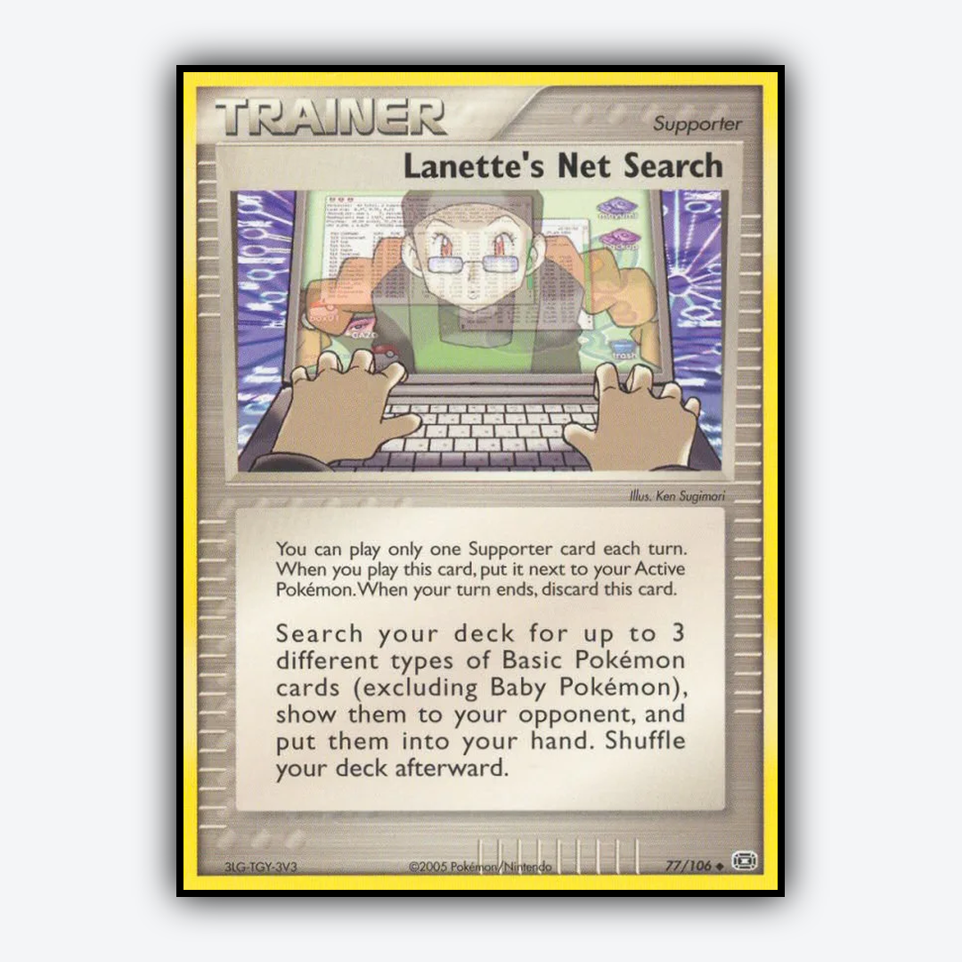 Lanette's Net Search 077/106 - Emerald Set - Card Rug