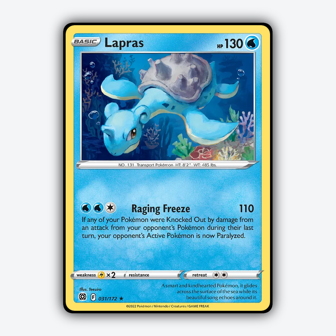 Lapras 031/172 - Brilliant Stars Set - Card Rug