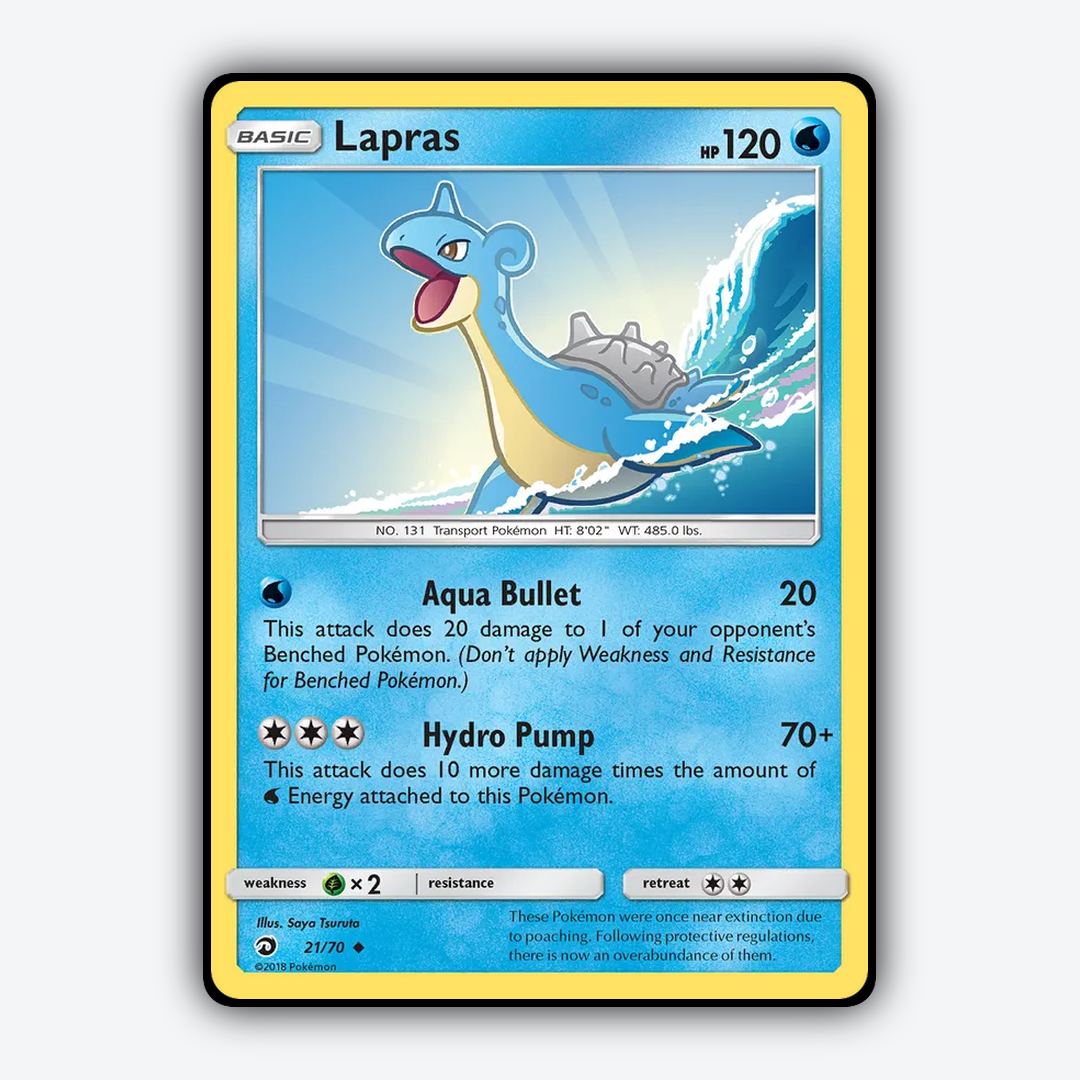 Lapras 021/70 - Dragon Majesty Set - Card Rug