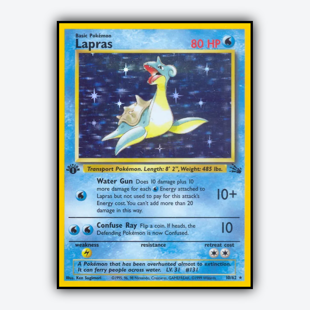 Lapras 010/62 - Fossil Set - Card Rug
