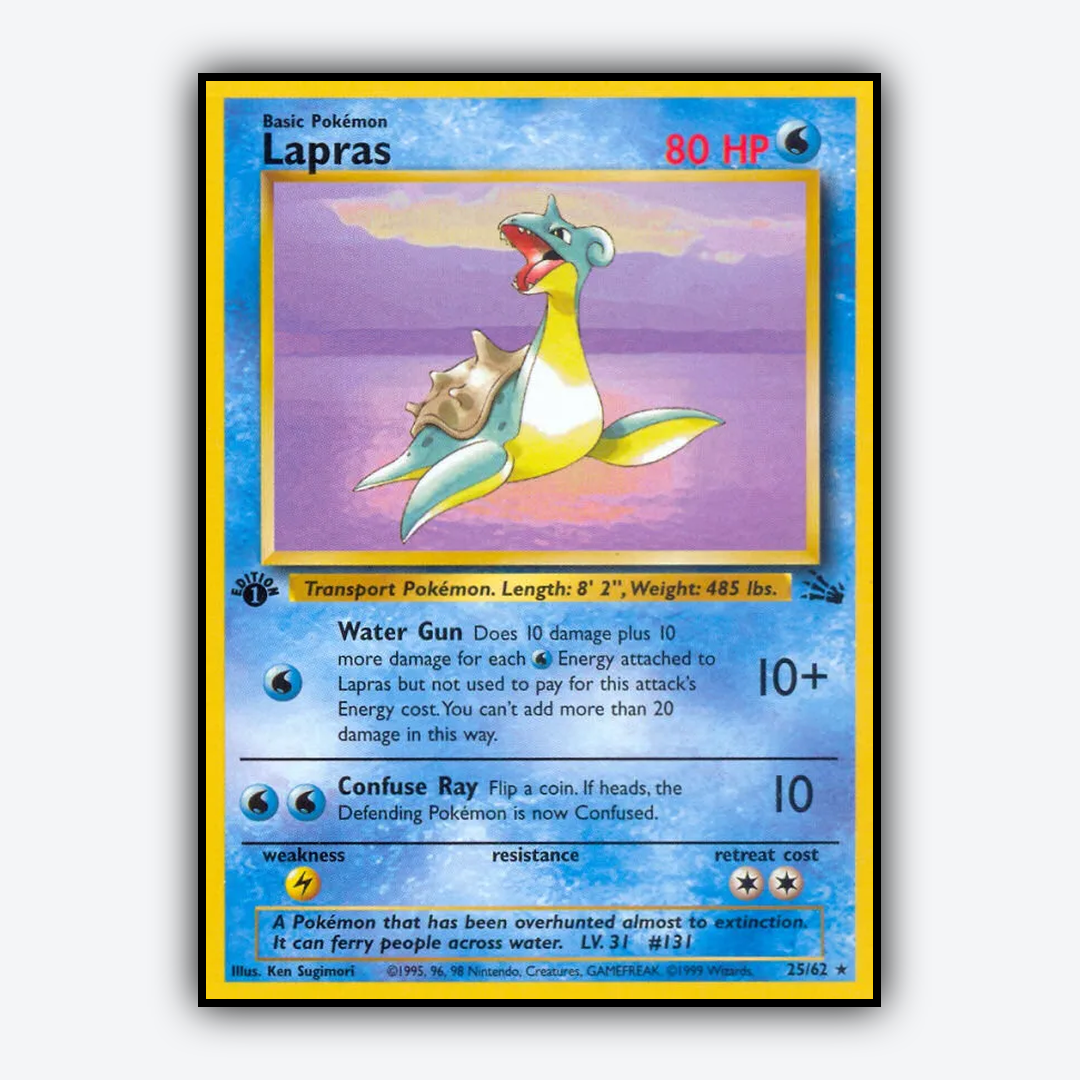 Lapras 025/62 - Fossil Set - Card Rug