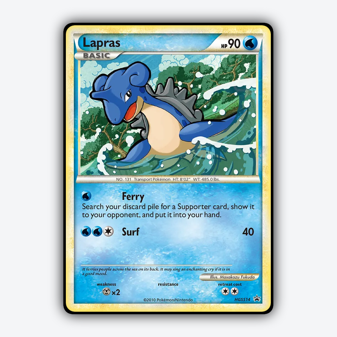 Lapras #14 - HGSS Black Star Promos Set - Card Rug