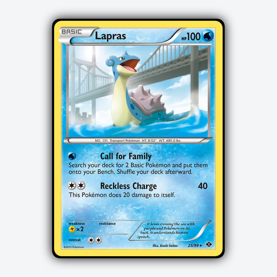 Lapras 025/99 - Next Destinies Set - Card Rug