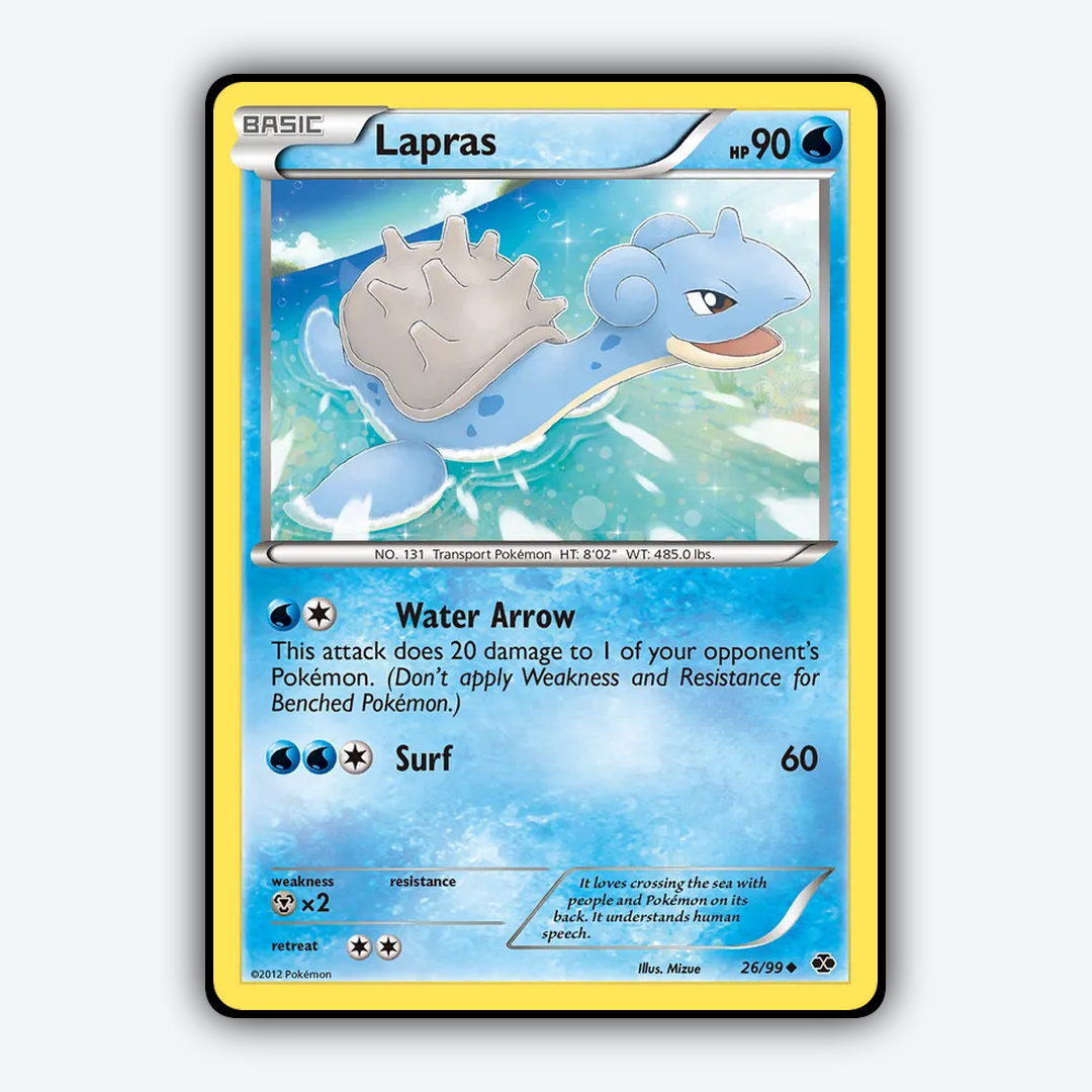 Lapras 026/99 - Next Destinies Set - Card Rug