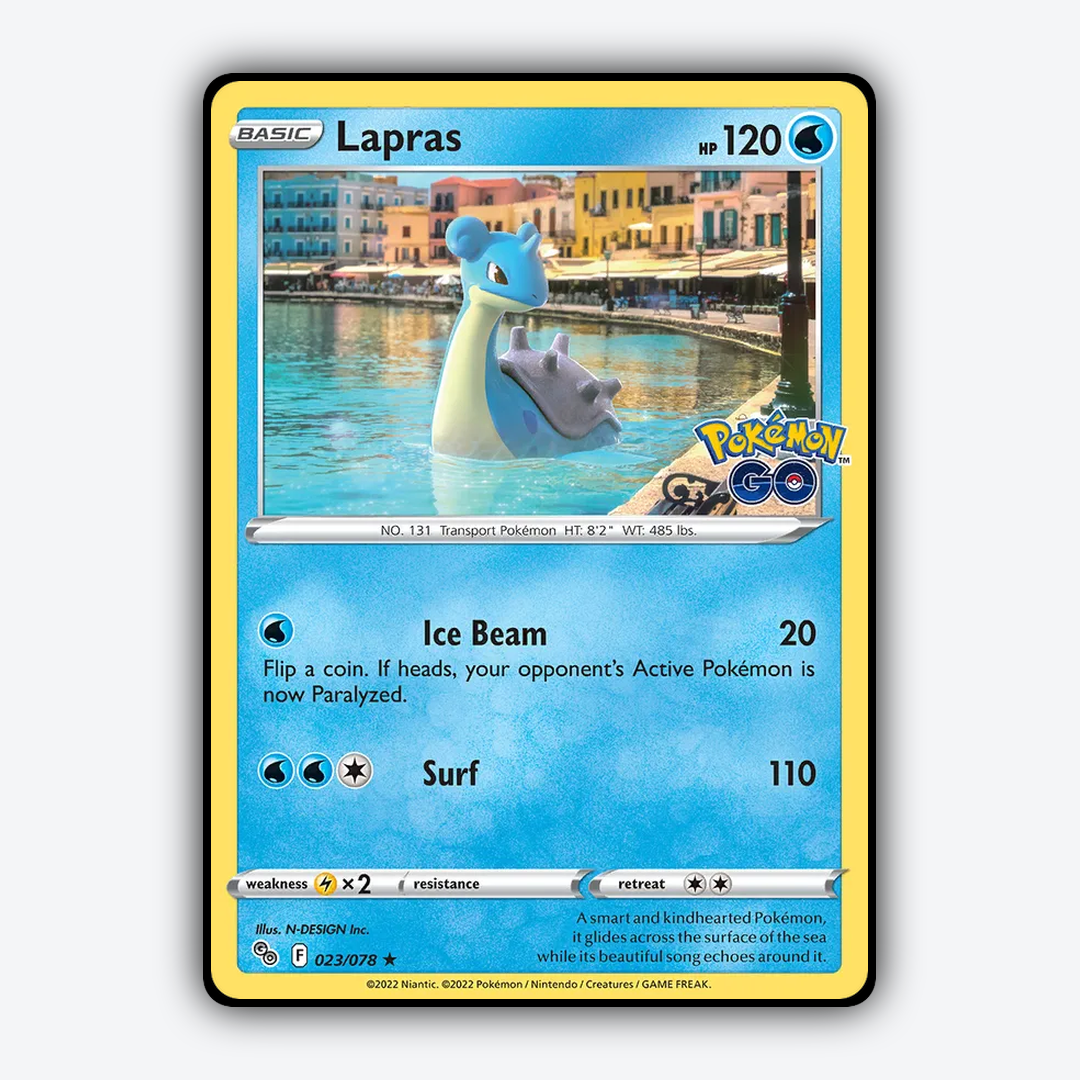 Lapras 023/78 - Pokémon GO Set - Card Rug
