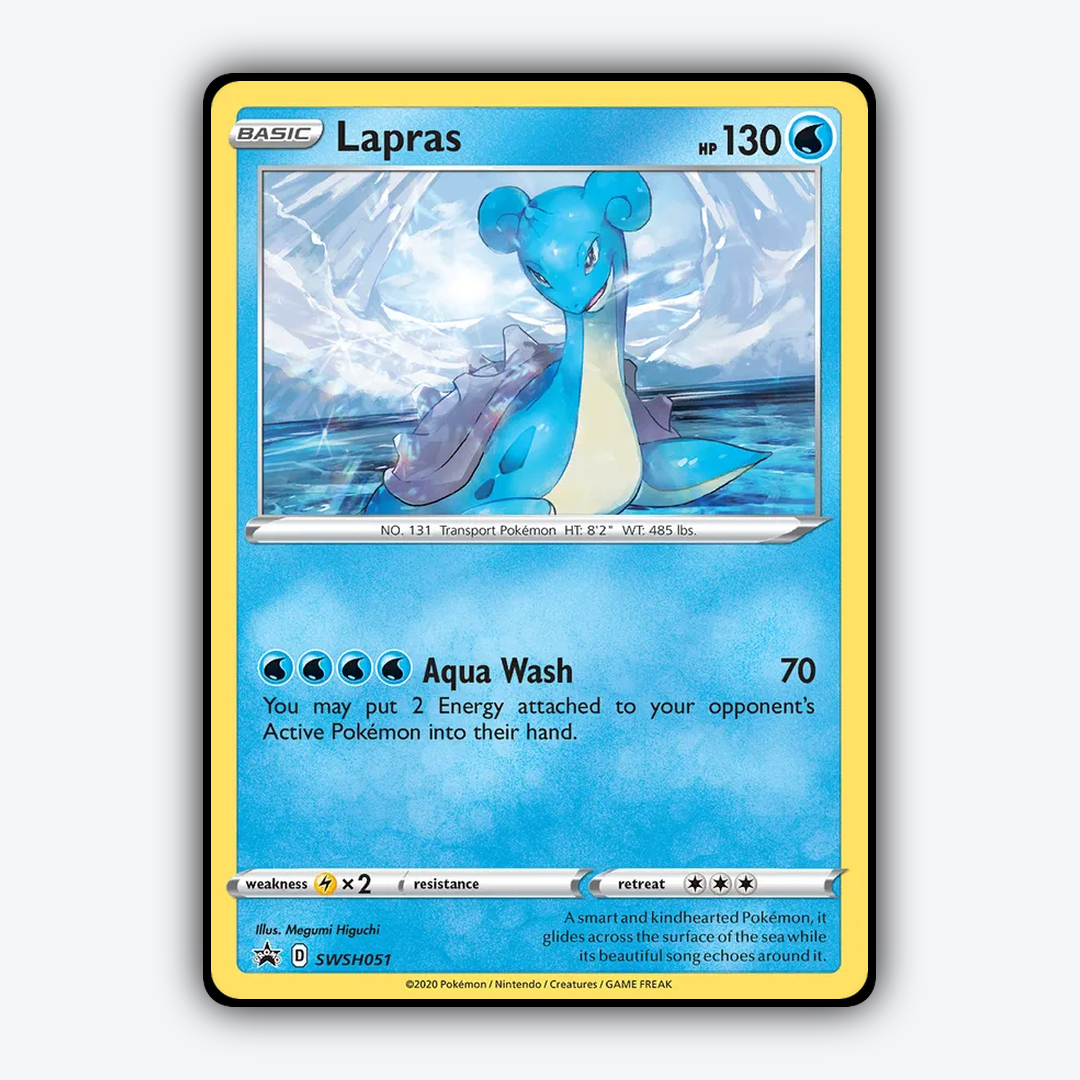 Lapras #51 - SWSH Black Star Promos Set - Card Rug