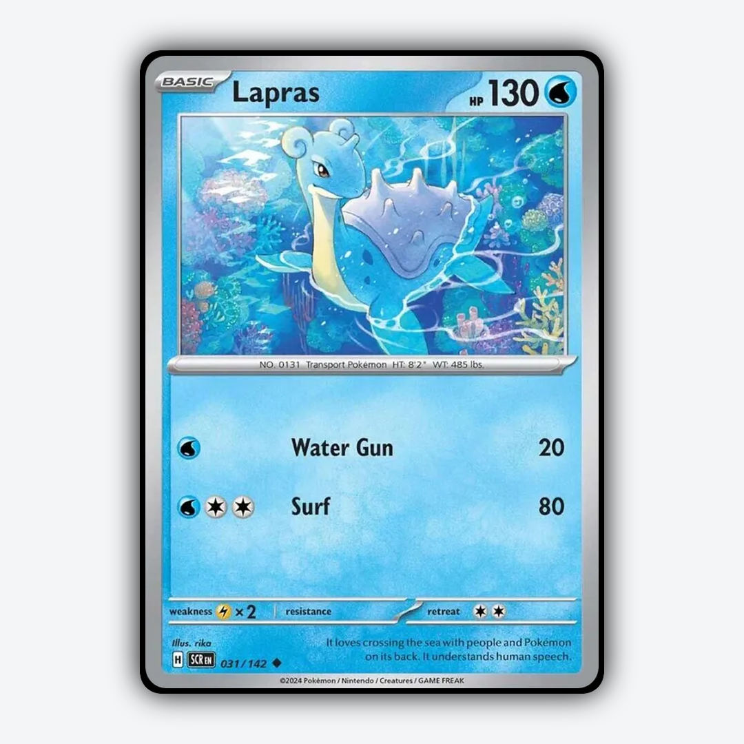 Lapras 031/142 - Stellar Crown Set - Card Rug