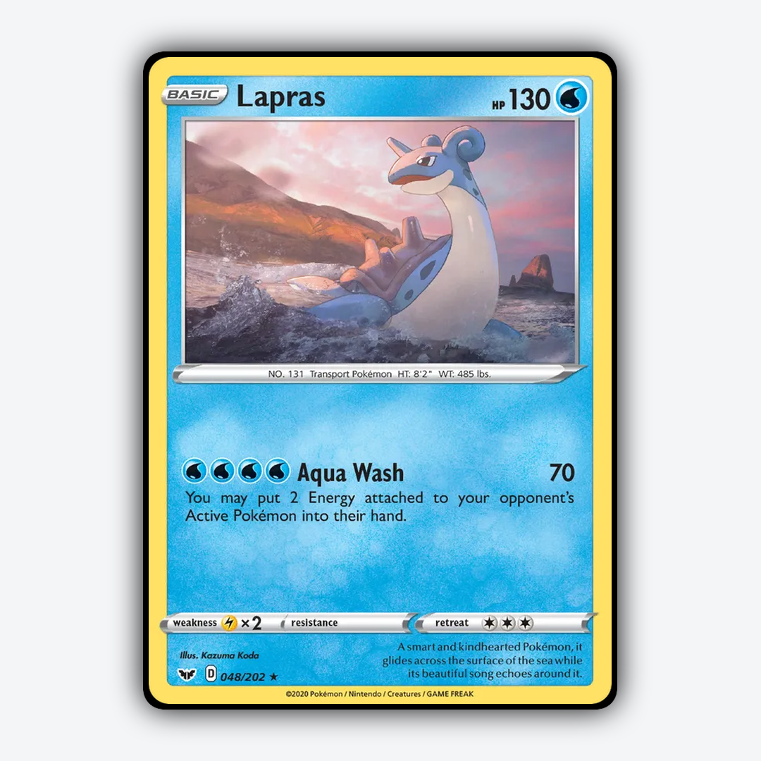 Lapras 048/202 - Sword & Shield Set - Card Rug