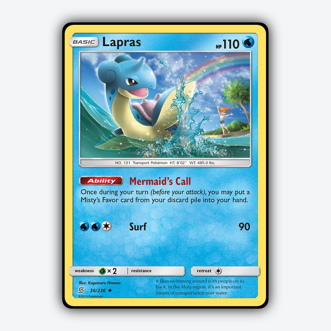 Lapras 036/236 - Unified Minds Set - Card Rug