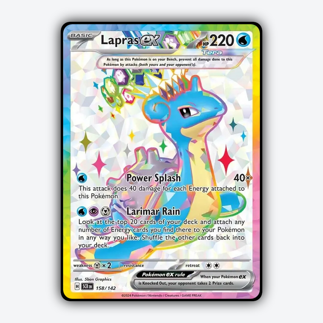 Lapras ex 158/142 - Stellar Crown Set - Card Rug
