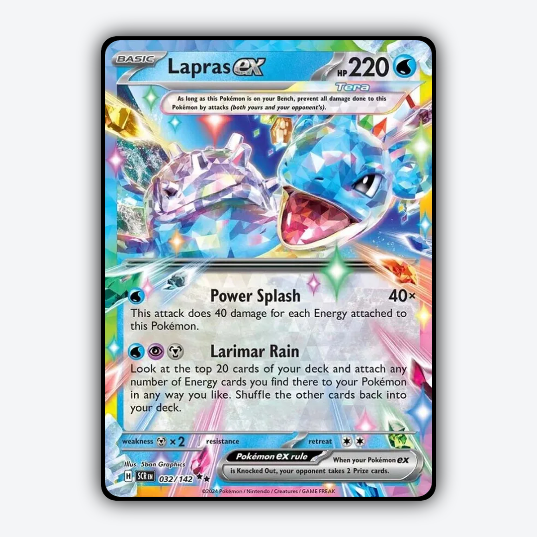 Lapras ex 032/142 - Stellar Crown Set - Card Rug