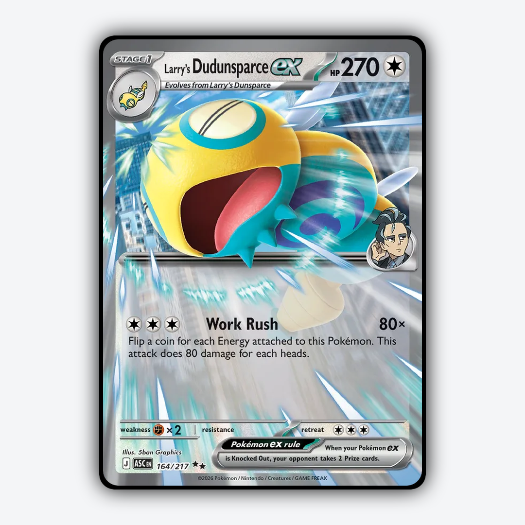 Larry's Dudunsparce ex 164/217 - Ascended Heroes Set - Card Rug