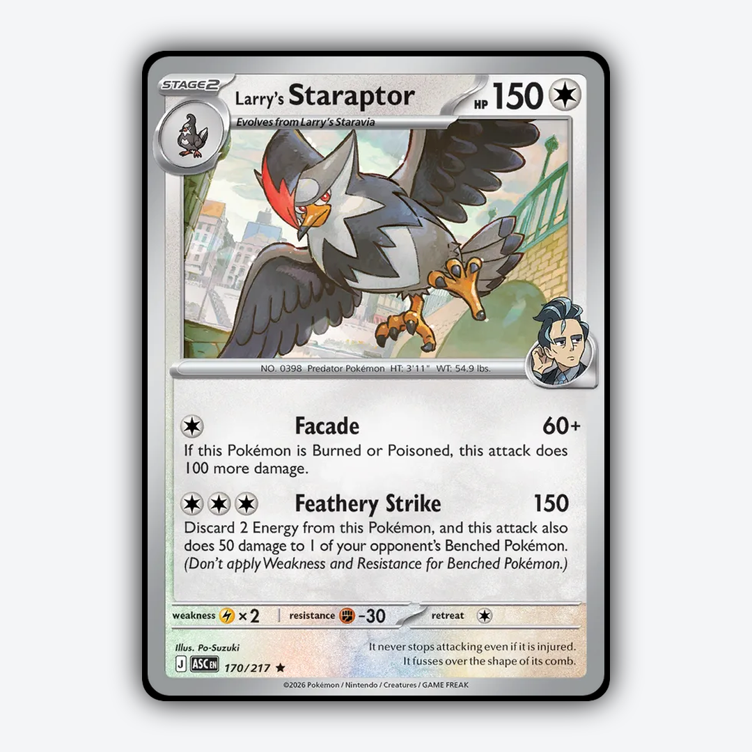 Larry's Staraptor 170/217 - Ascended Heroes Set - Card Rug