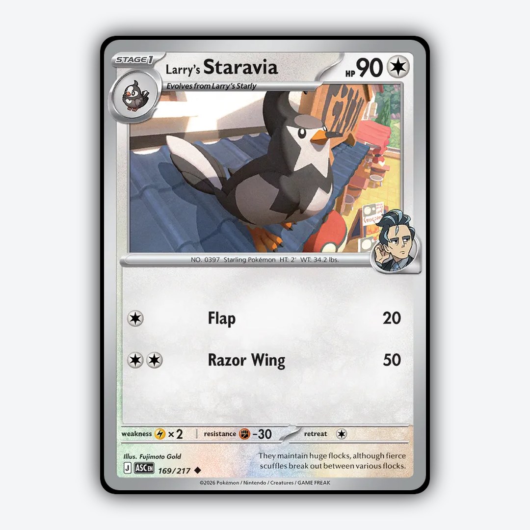 Larry's Staravia 169/217 - Ascended Heroes Set - Card Rug