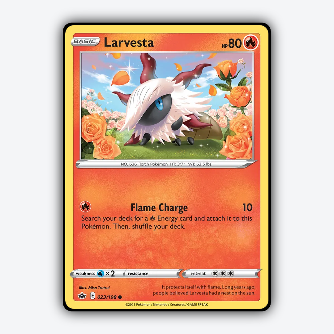 Larvesta 023/198 - Chilling Reign Set - Card Rug