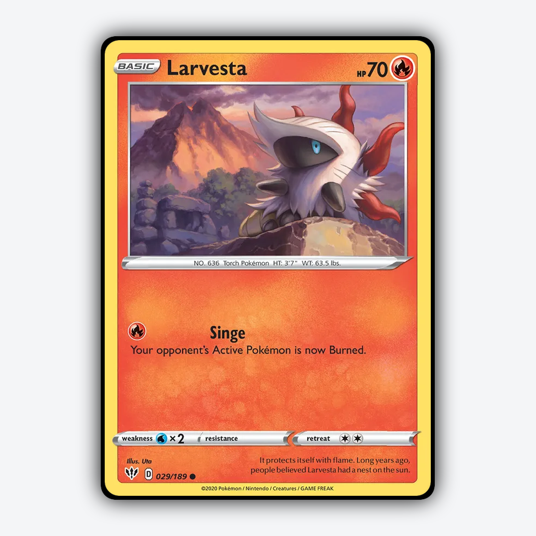 Larvesta 029/189 - Darkness Ablaze Set - Card Rug