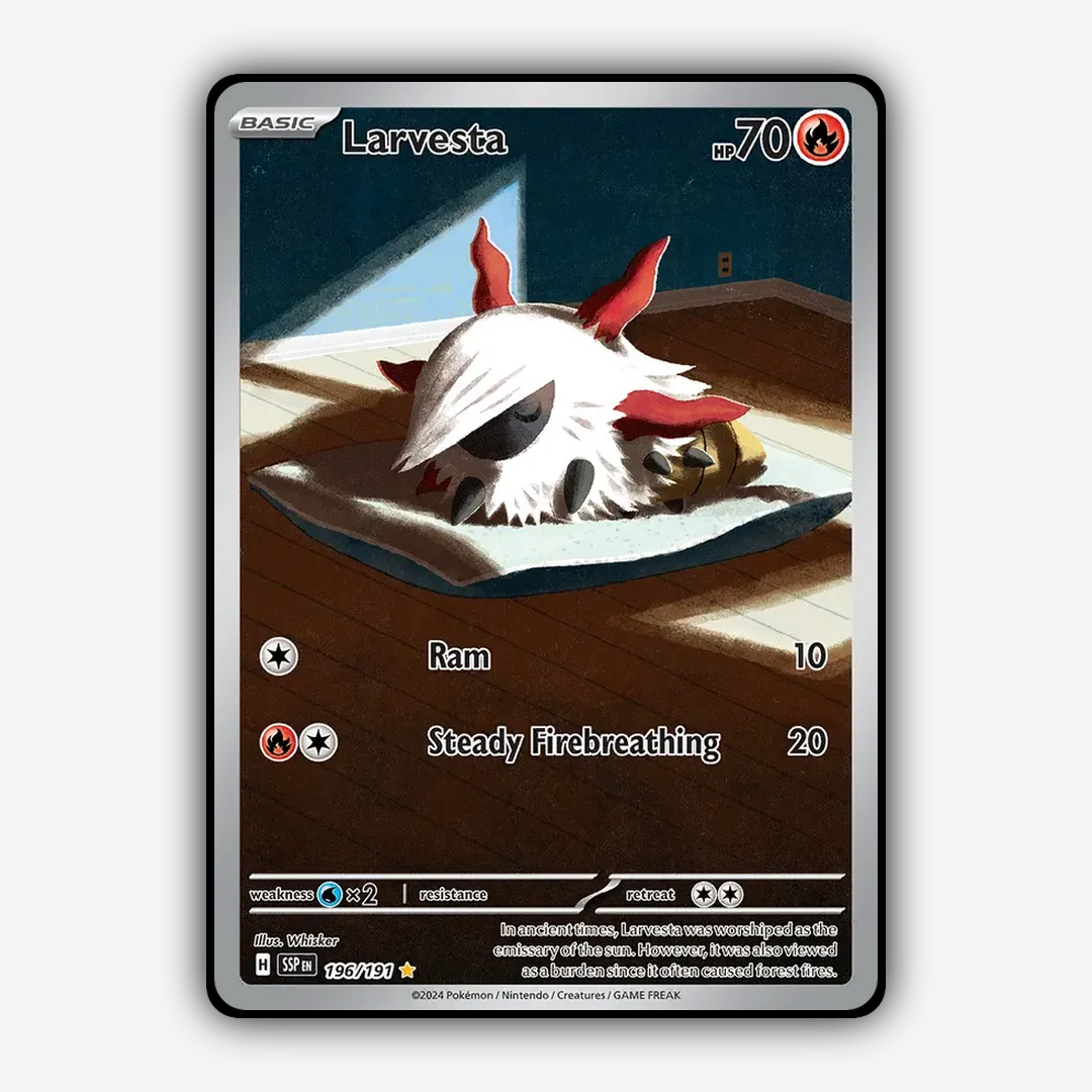 Larvesta #196 - Surging Sparks Set - Card Rug