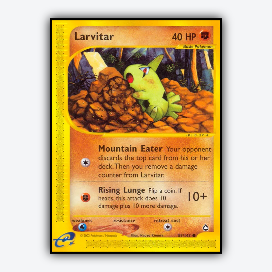 Larvitar 089/147 - Aquapolis Set - Card Rug