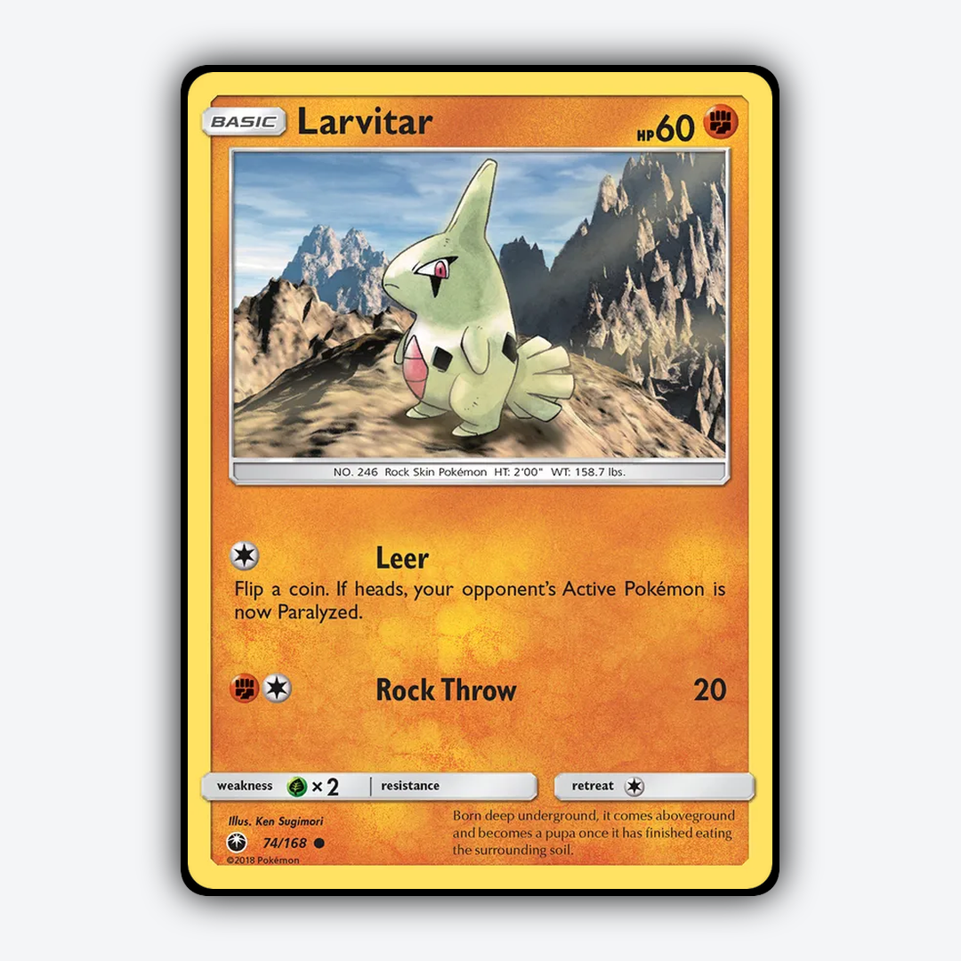 Larvitar 074/168 - Celestial Storm Set - Card Rug