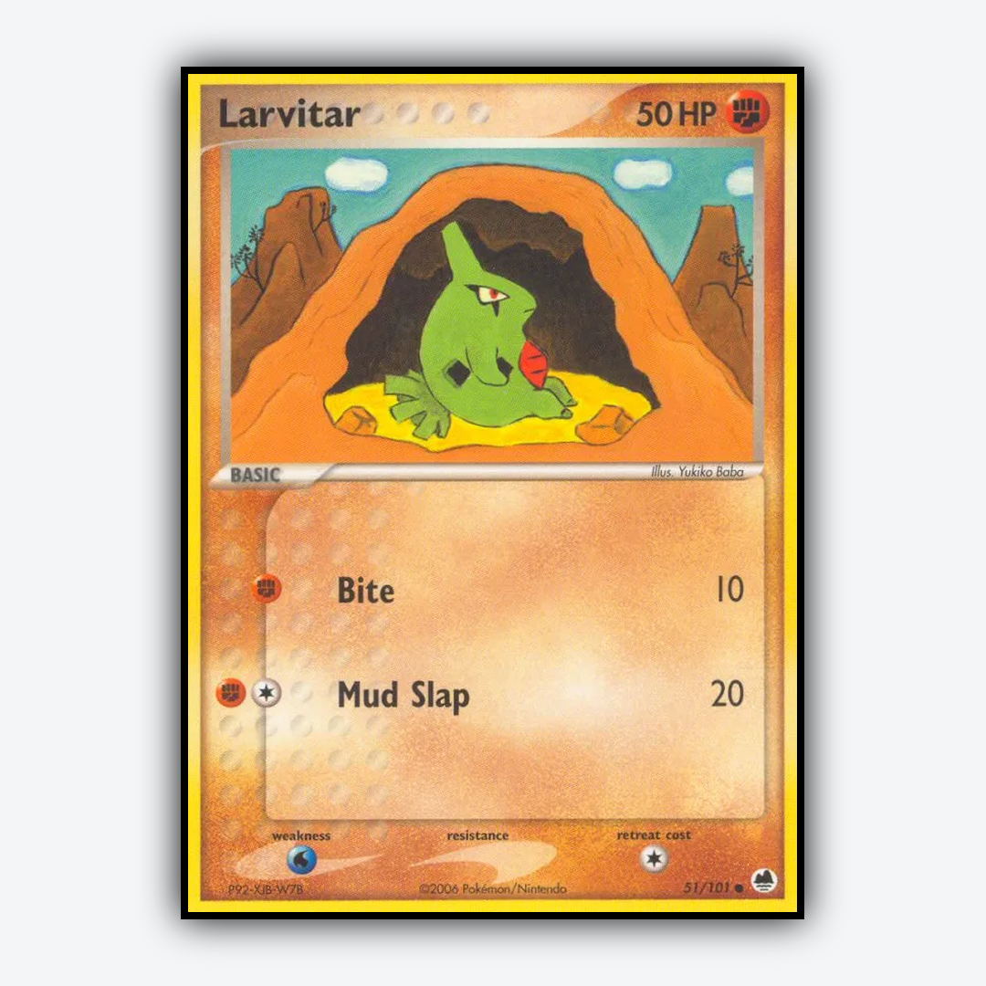 Larvitar 051/101 - Dragon Frontiers Set - Card Rug
