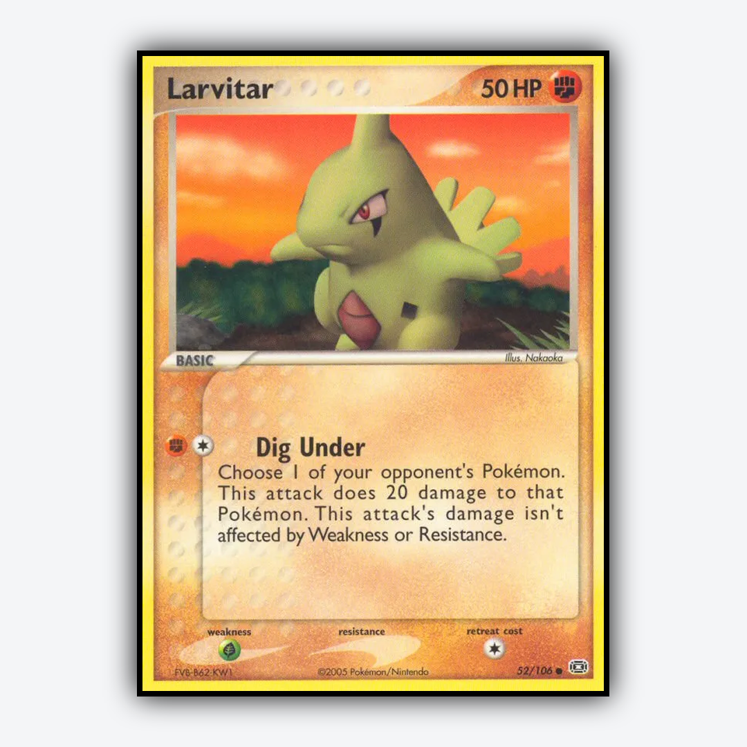 Larvitar 052/106 - Emerald Set - Card Rug