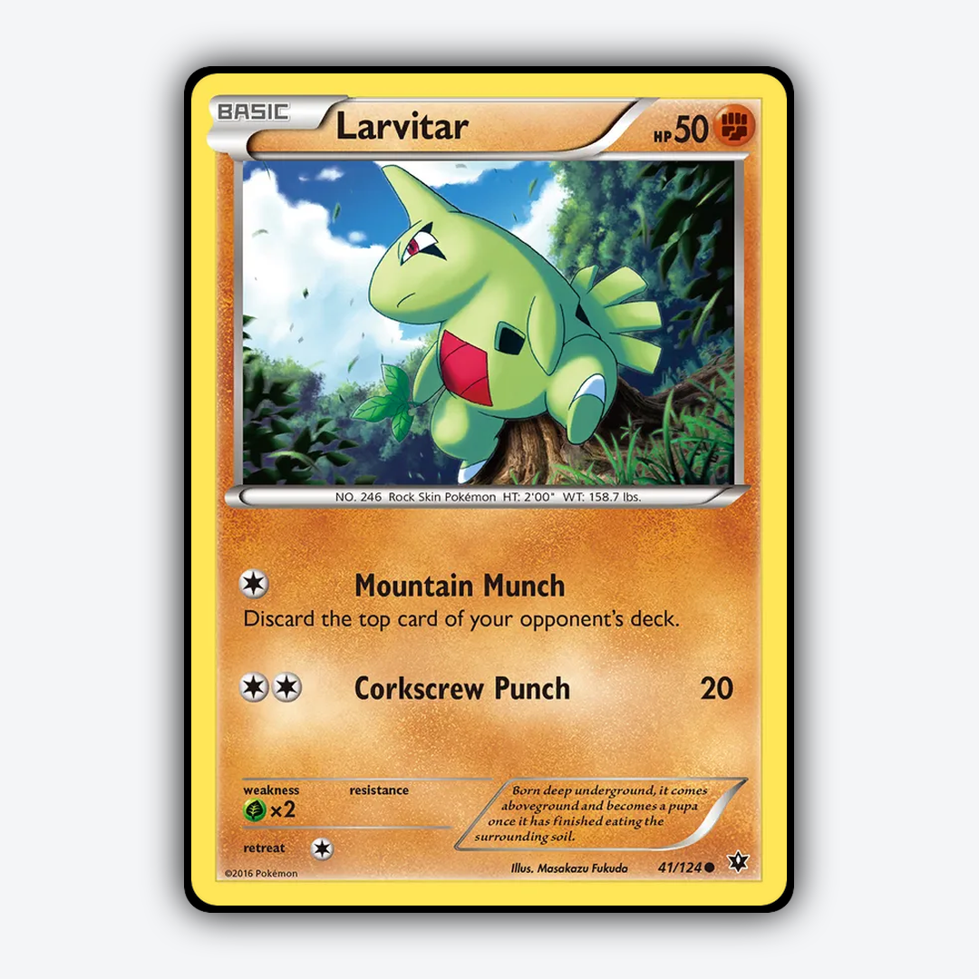 Larvitar 041/124 - Fates Collide Set - Card Rug