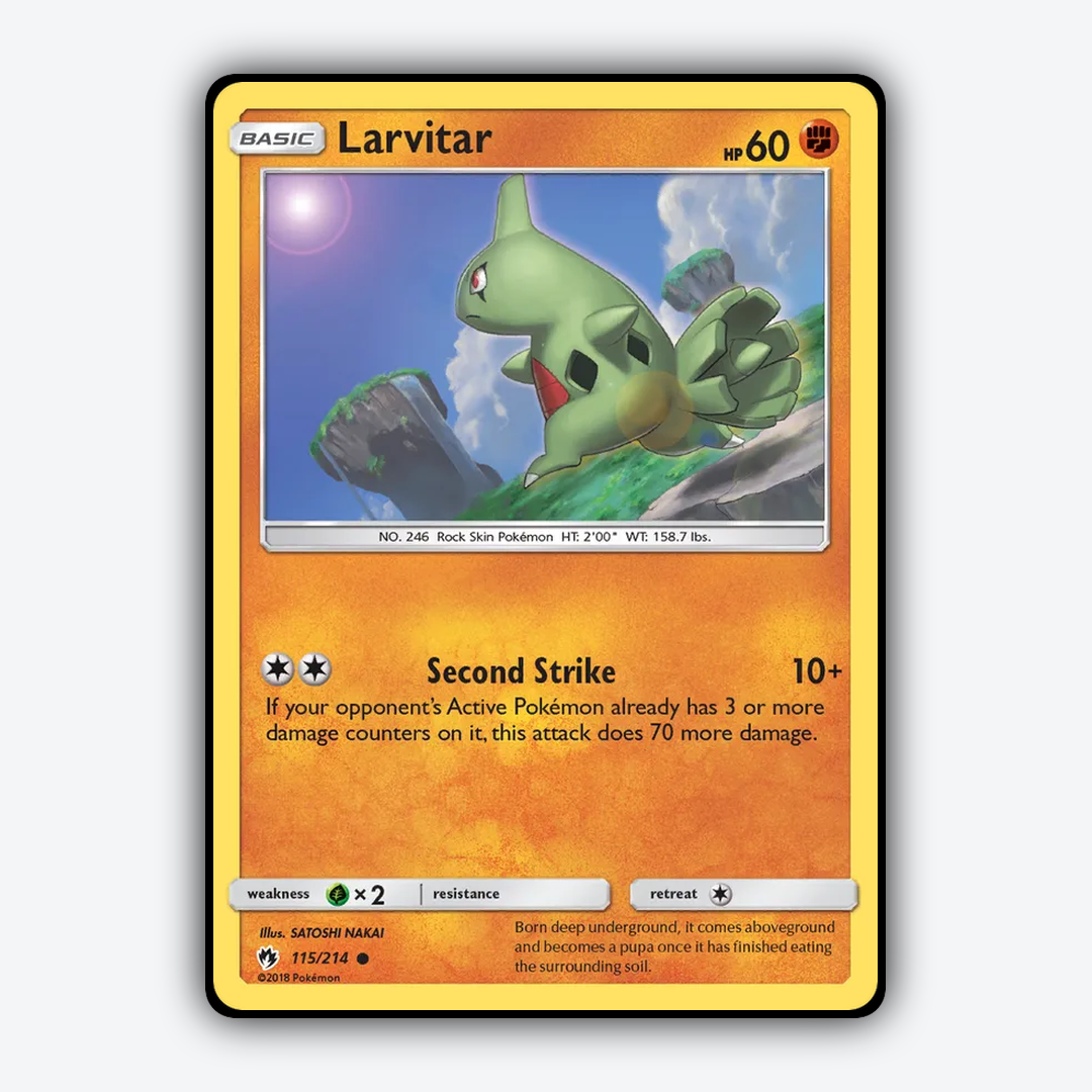 Larvitar 115/214 - Lost Thunder Set - Card Rug
