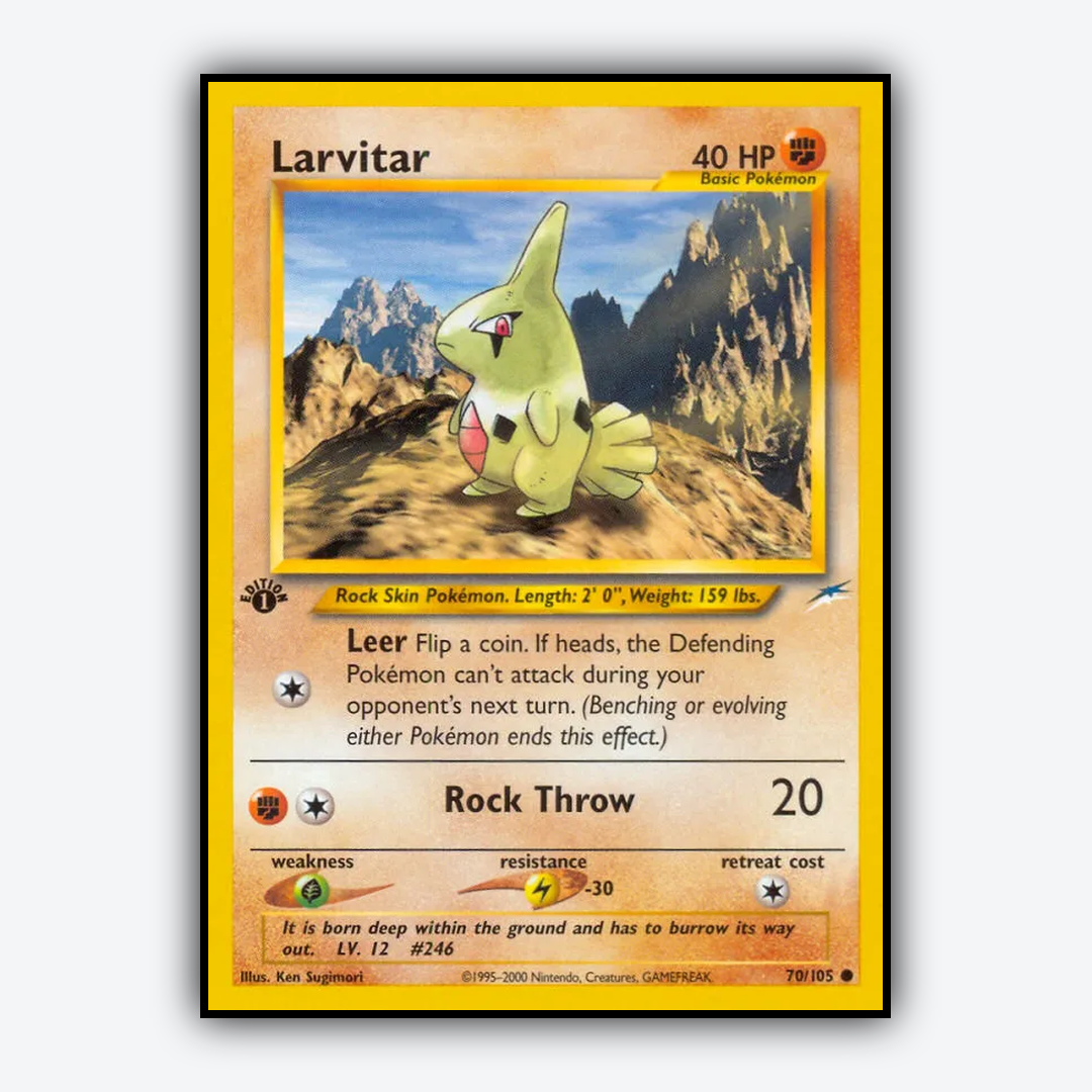 Larvitar 070/105 - Neo Destiny Set - Card Rug