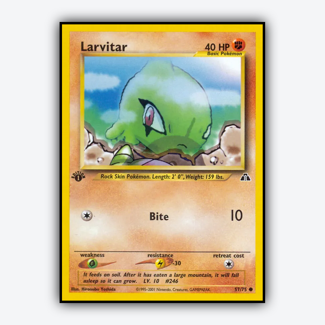 Larvitar 057/75 - Neo Discovery Set - Card Rug