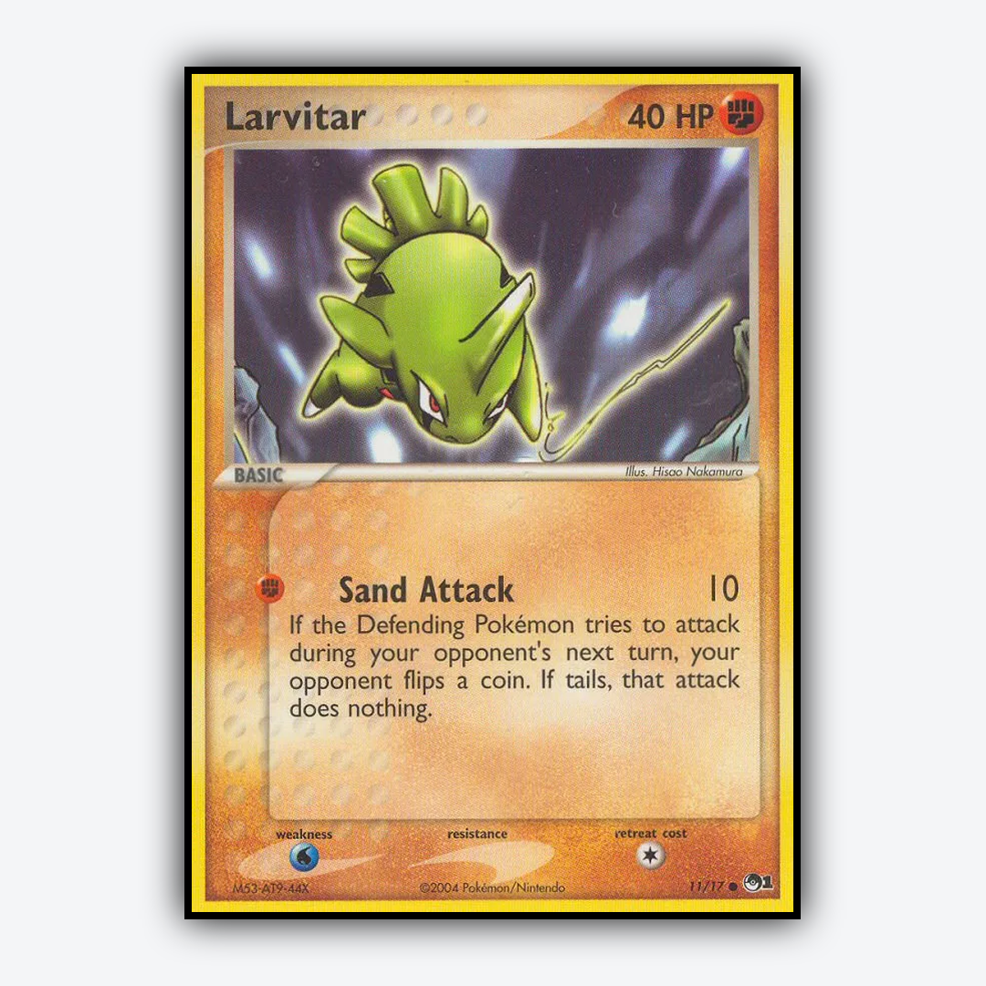 Larvitar 011/17 - POP Series 1 Set - Card Rug