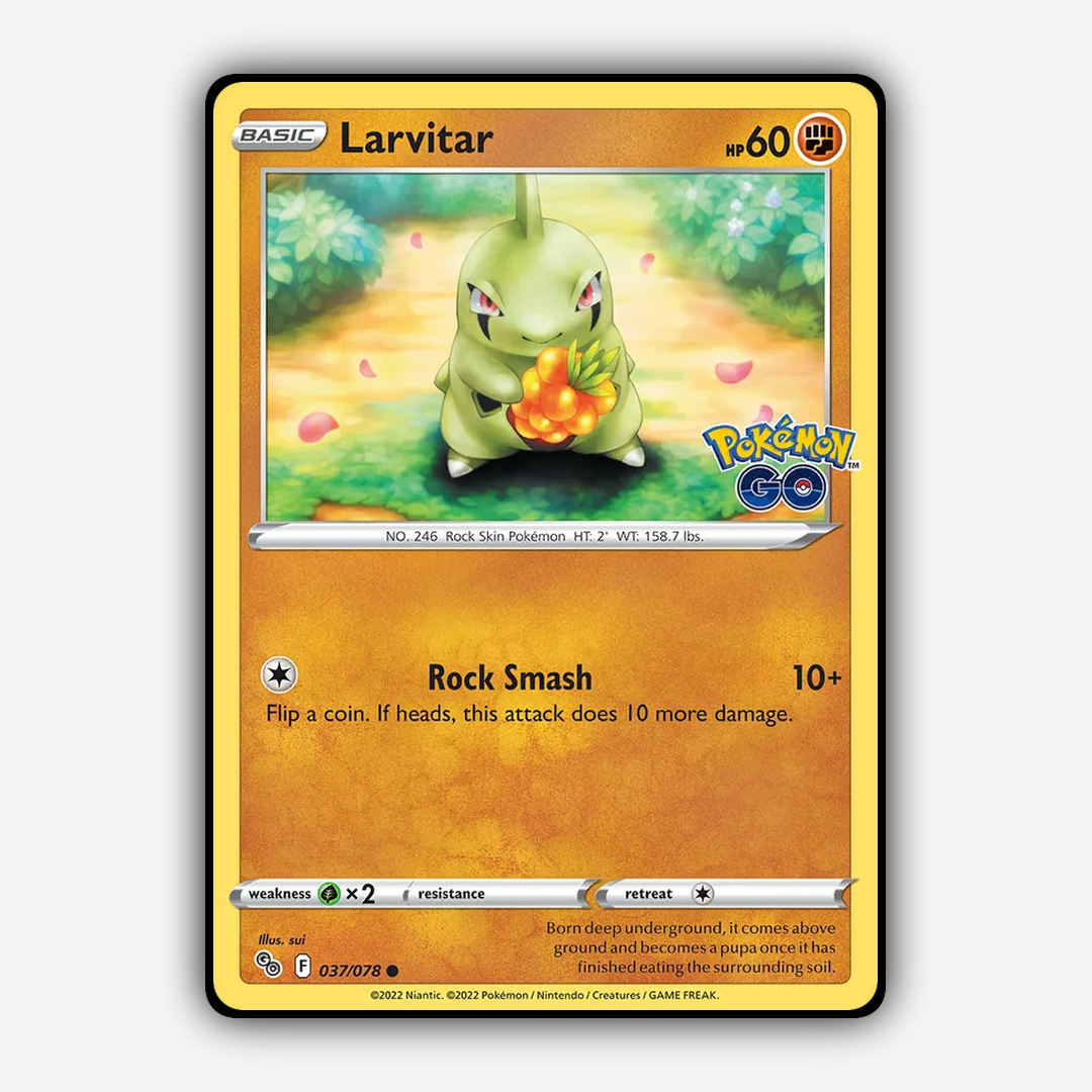 Larvitar 037/78 - Pokémon GO Set - Card Rug