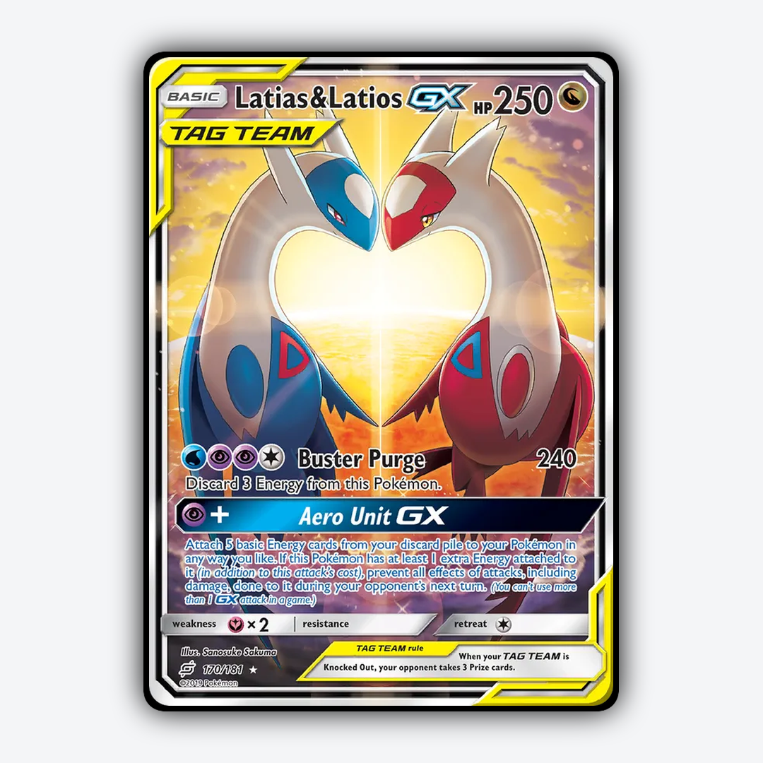Latias & Latios-GX 170/181 - Team Up Set - Card Rug