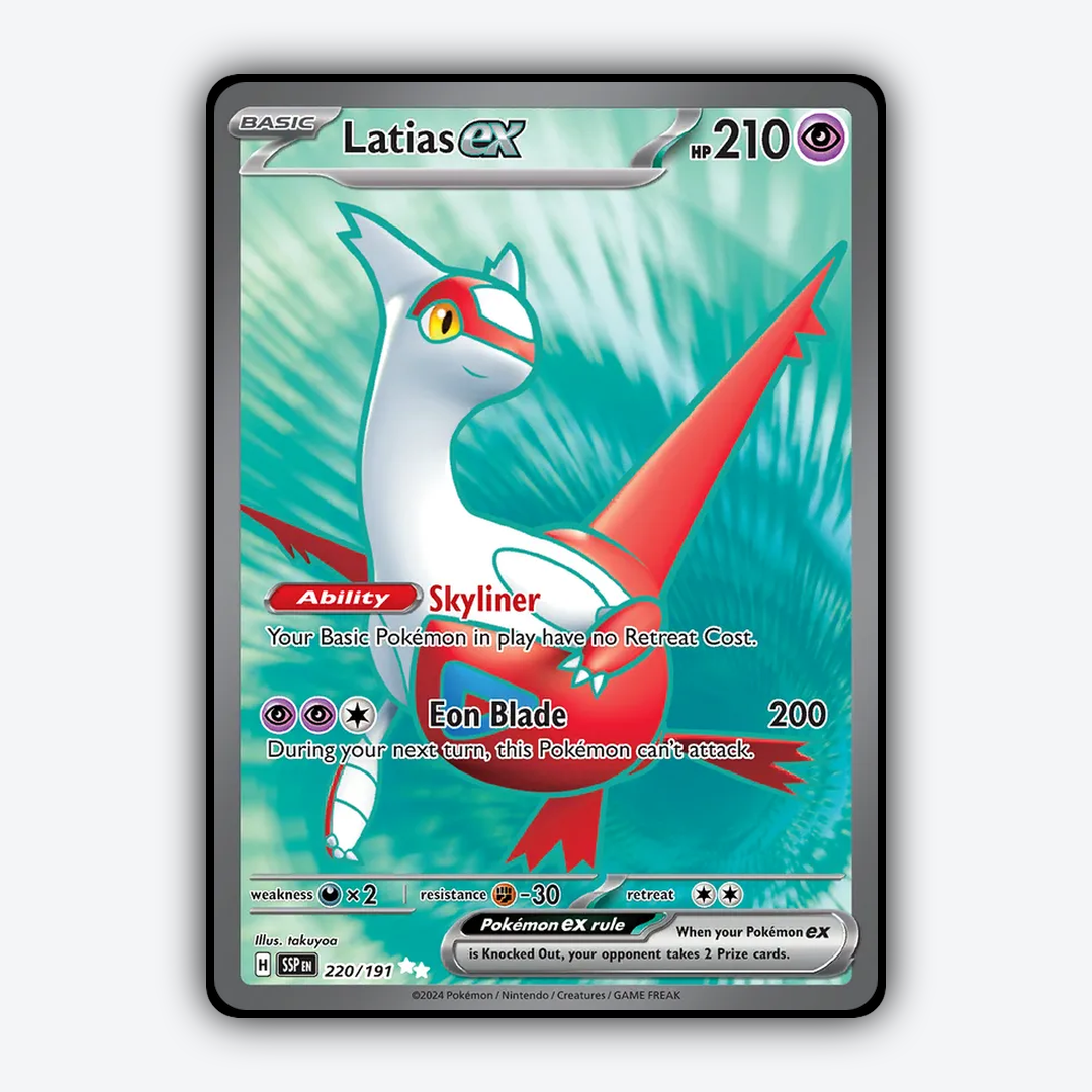 Latias ex #220 - Surging Sparks Set - Card Rug