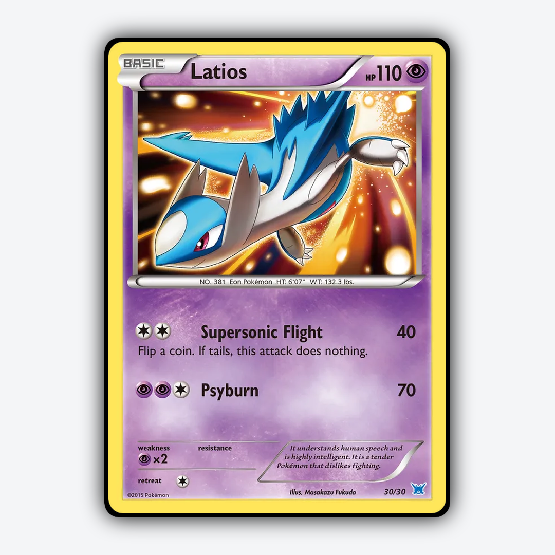 Latios 030/30 - XY Trainer Kit Latios Set - Card Rug