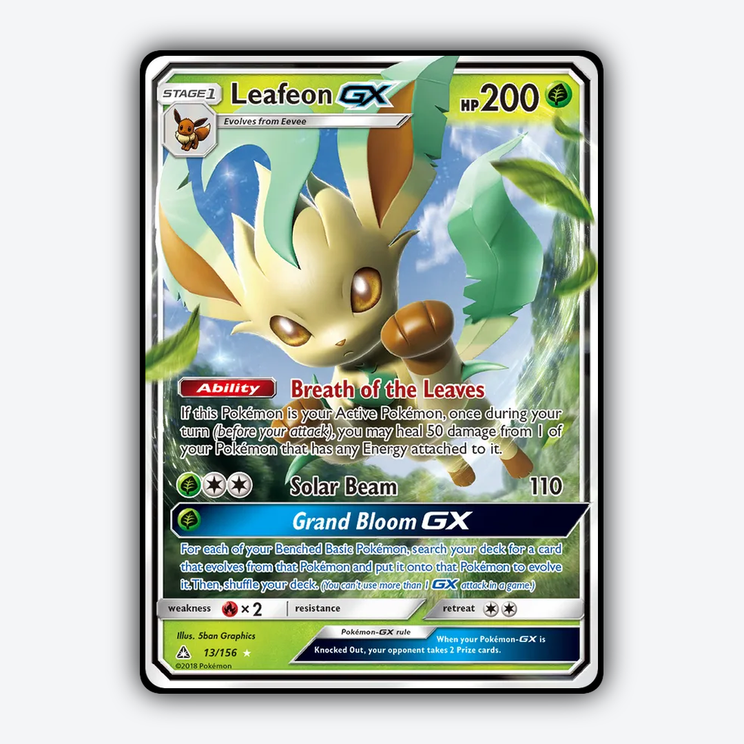 Leafeon-GX 013/156 - Ultra Prism Set - Card Rug