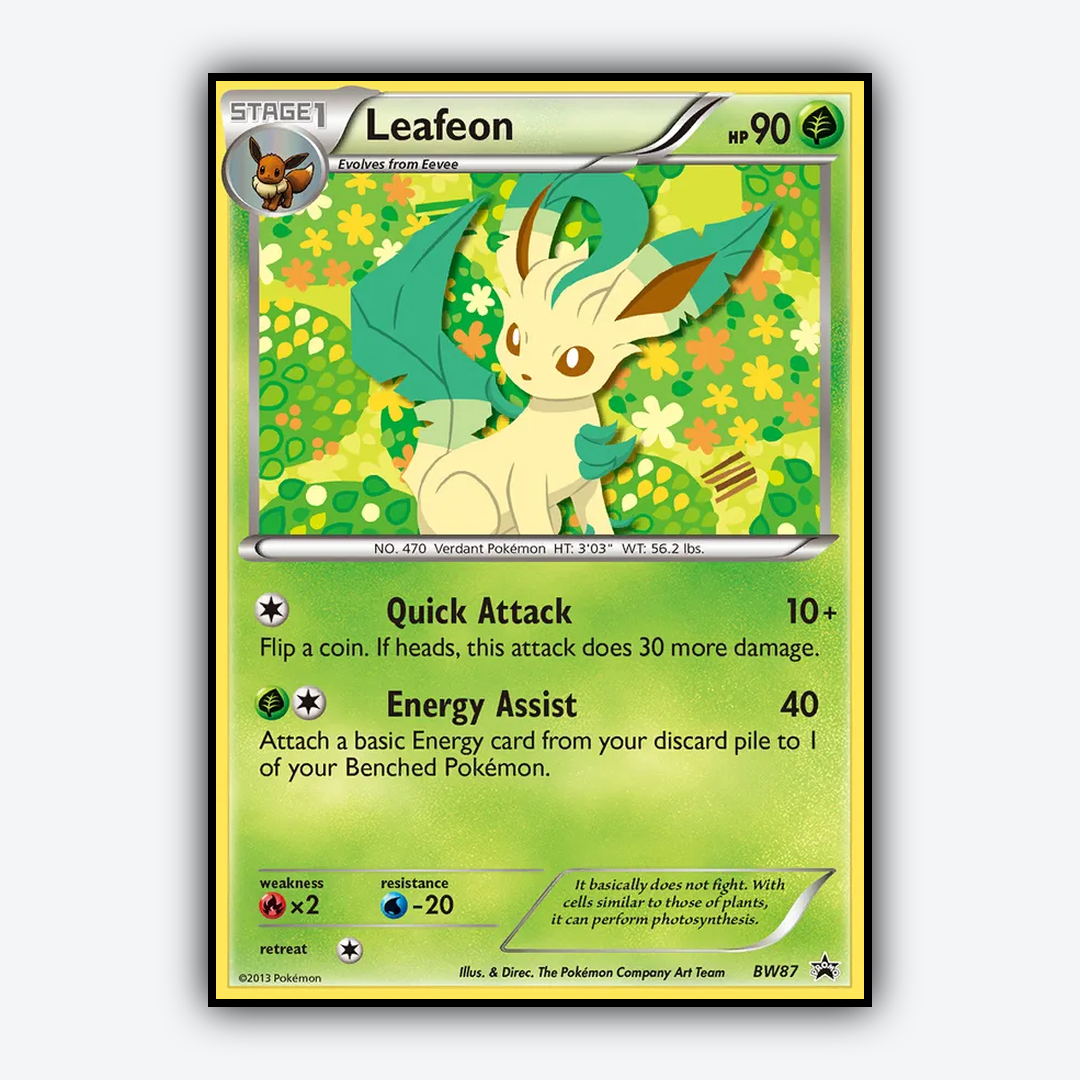 Leafeon #87 - BW Black Star Promos Set - Card Rug