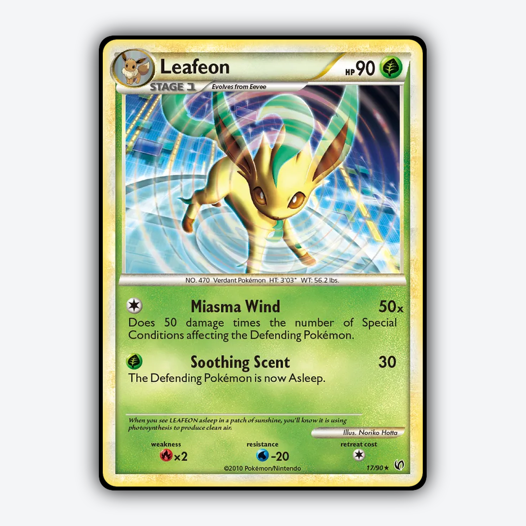 Leafeon 017/90 - HS—Undaunted Set - Card Rug