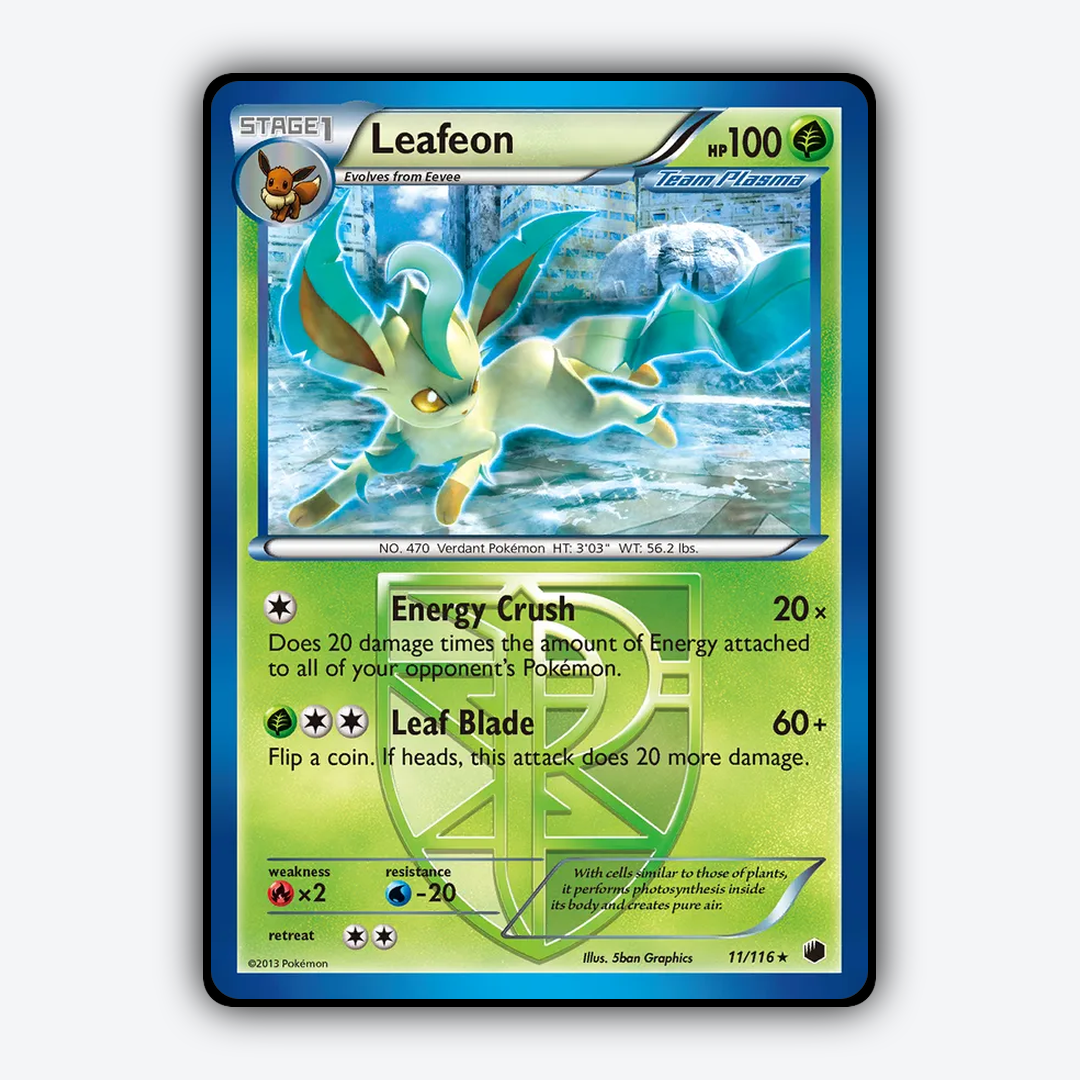 Leafeon 011/116 - Plasma Freeze Set - Card Rug