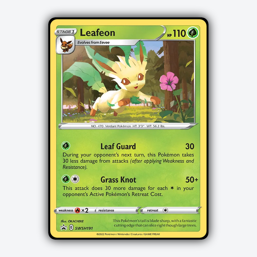 Leafeon #191 - SWSH Black Star Promos Set - Card Rug