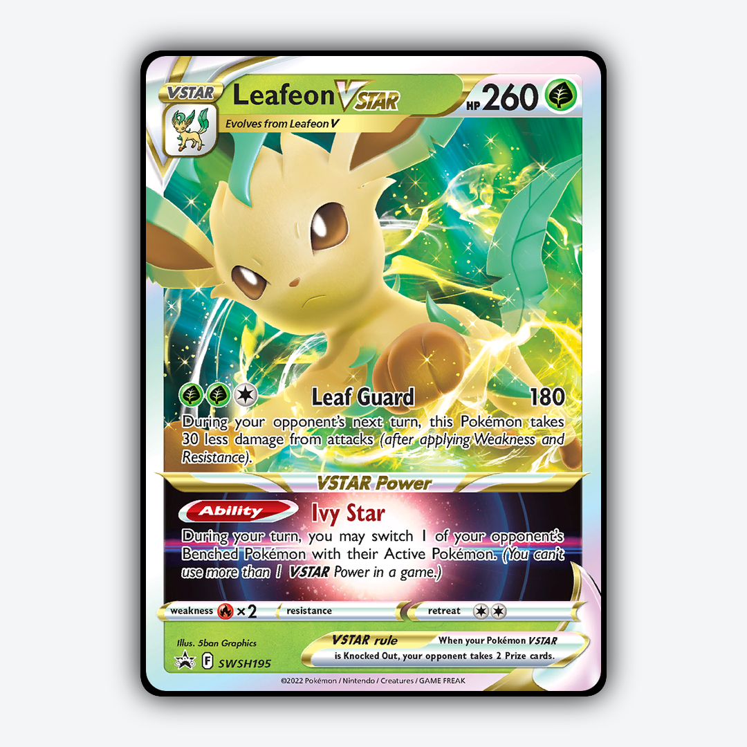 Leafeon VSTAR #195 - SWSH Black Star Promos Set - Card Rug