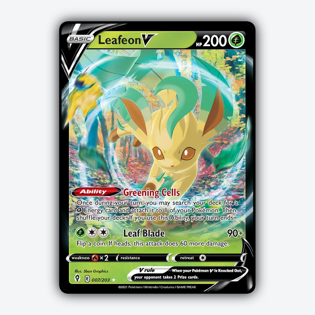 Leafeon V #7 - Evolving Skies Set - Card Rug