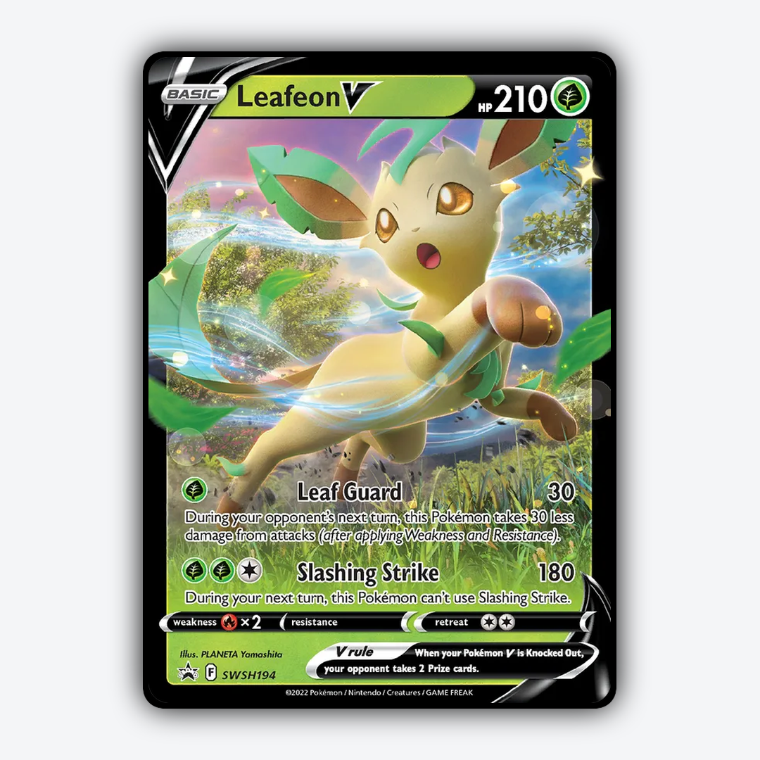 Leafeon V #194 - SWSH Black Star Promos Set - Card Rug
