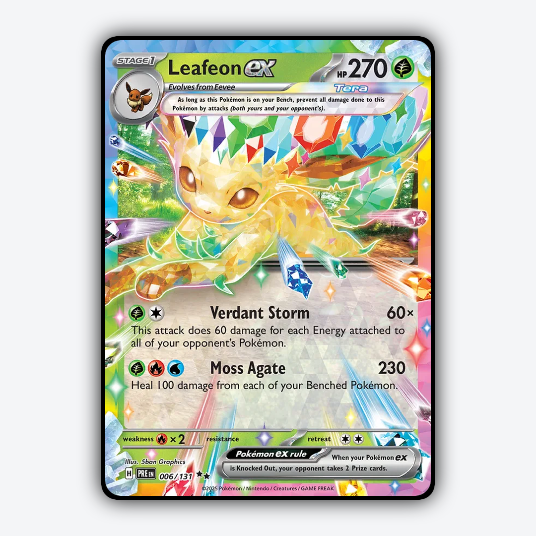 Leafeon ex #6 - Prismatic Evolutions Set - Card Rug